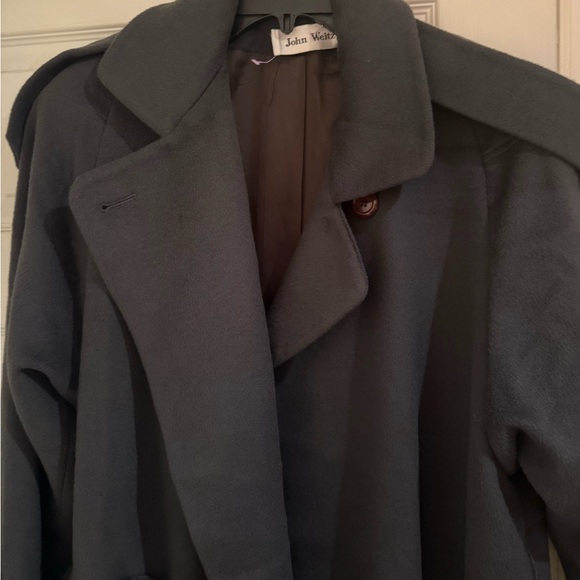 Vintage 100% Wool John Weitz Dark Green Women's Coat - Picture 15 of 16
